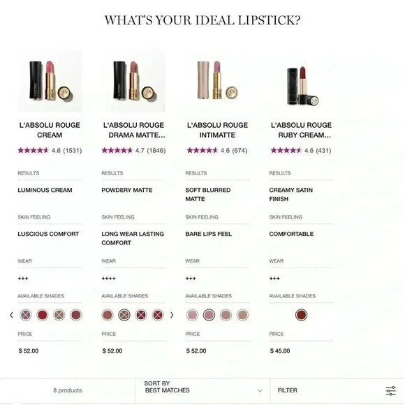 Lancôme L'ABSOLU ROUGE DRAMA MATTE LIPSTICK - Picture 2 of 4